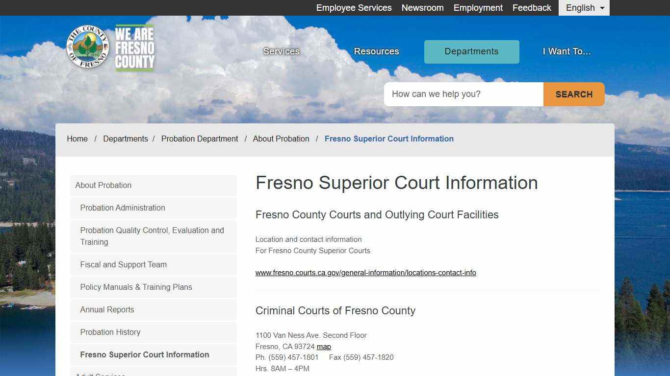 Fresno Superior Court Information - County of Fresno
