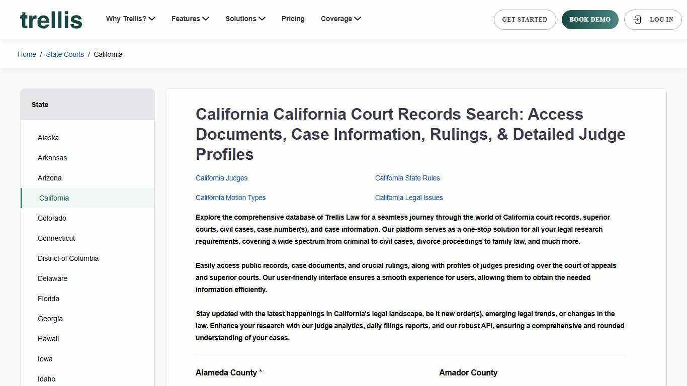 California Court Case Lookup & Legal Records Search