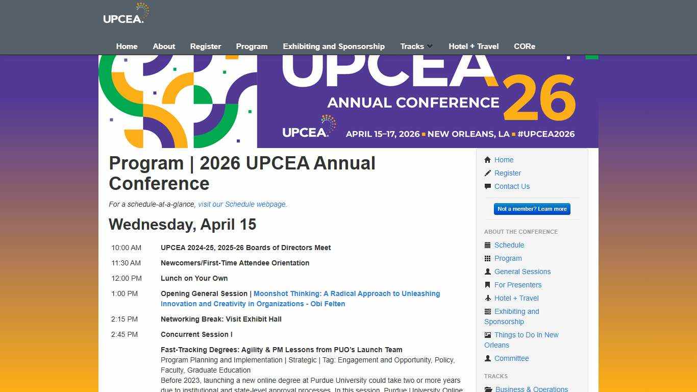 Program | 2026 UPCEA Annual Conference